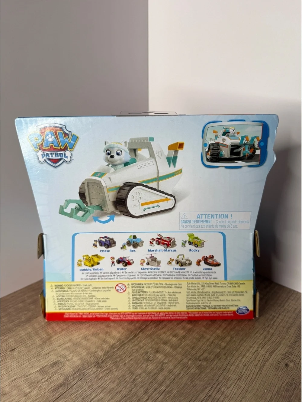 Nickelodeon Paw Patrol Everest Snow Plow Toy Vehicle with Figure